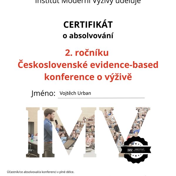 INSTITUT MODERNÍ VÝŽIVY - Evidence based konference