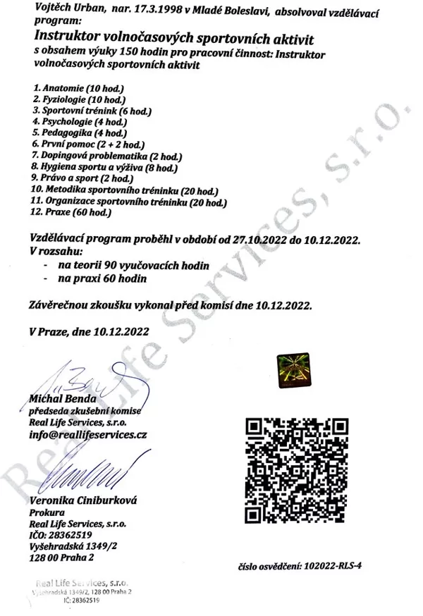 Institut vzdělávání Real Life Services 2022